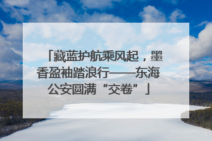 藏蓝护航乘风起，墨香盈袖踏浪行——东海公安圆满“交卷”