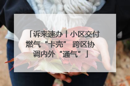 诉来速办丨小区交付燃气“卡壳” 跨区协调内外“通气”
