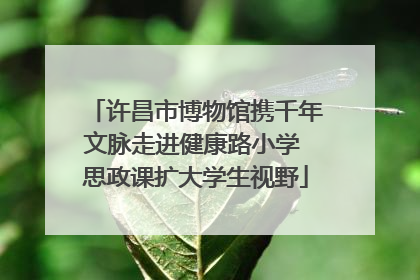 许昌市博物馆携千年文脉走进健康路小学 思政课扩大学生视野