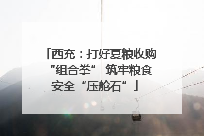 西充：打好夏粮收购“组合拳” 筑牢粮食安全“压舱石”