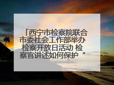西宁市检察院联合市委社会工作部举办检察开放日活动 检察官讲述如何保护“少年的你”