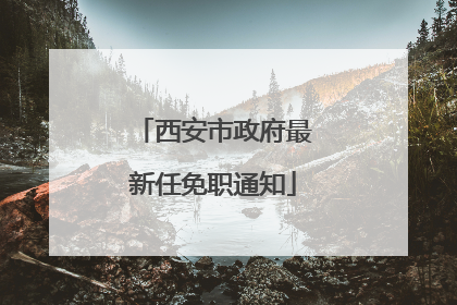 西安市政府最新任免职通知