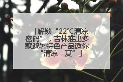 解锁“22℃清凉密码”，吉林推出多款避暑特色产品邀你“清凉一夏”