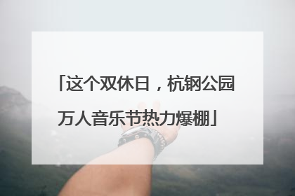 这个双休日，杭钢公园万人音乐节热力爆棚