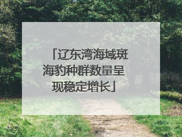 辽东湾海域斑海豹种群数量呈现稳定增长