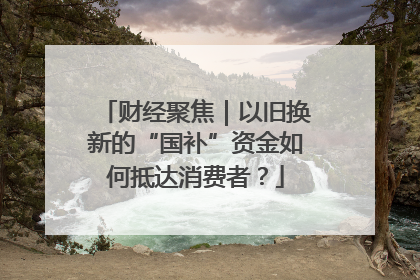财经聚焦｜以旧换新的“国补”资金如何抵达消费者？