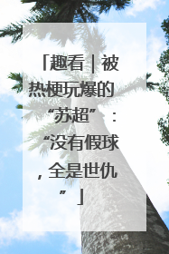趣看｜被热梗玩爆的“苏超”：“没有假球，全是世仇”