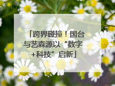 跨界碰撞！国台与艺森源以“数字+科技”启新