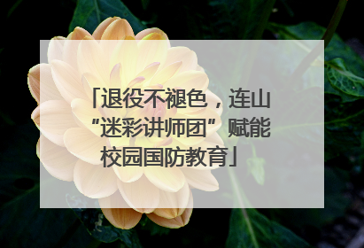 退役不褪色，连山“迷彩讲师团”赋能校园国防教育