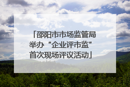 邵阳市市场监管局举办“企业评市监”首次现场评议活动
