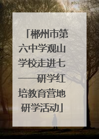 郴州市第六中学观山学校走进七一一研学红培教育营地研学活动
