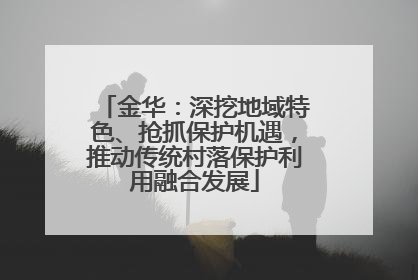 金华：深挖地域特色、抢抓保护机遇，推动传统村落保护利用融合发展