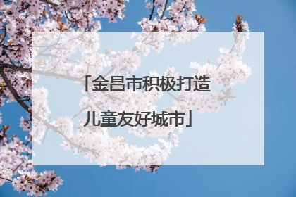 金昌市积极打造儿童友好城市