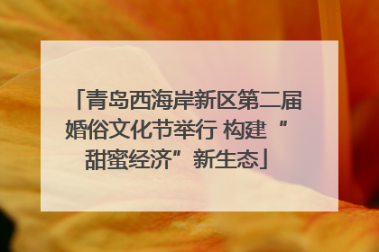 青岛西海岸新区第二届婚俗文化节举行 构建“甜蜜经济”新生态