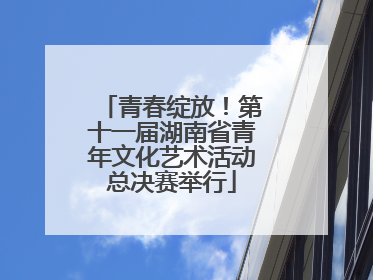 青春绽放！第十一届湖南省青年文化艺术活动总决赛举行