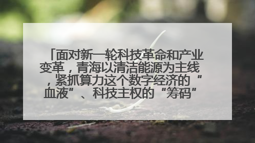 面对新一轮科技革命和产业变革，青海以清洁能源为主线，紧抓算力这个数字经济的“血液”、科技主权的“筹码”、产业升级的“杠杆”、绿色转型的“支点”，勇于撬动国家“双碳”战略、“东数西算”工程重大发展新机遇