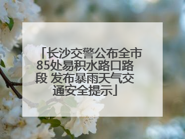长沙交警公布全市85处易积水路口路段 发布暴雨天气交通安全提示