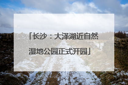 长沙：大泽湖近自然湿地公园正式开园