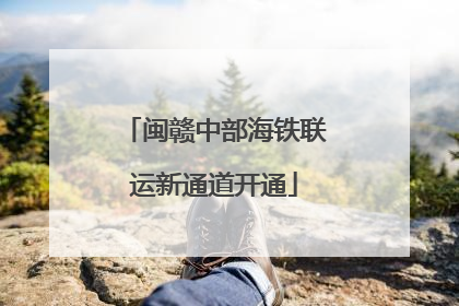 闽赣中部海铁联运新通道开通