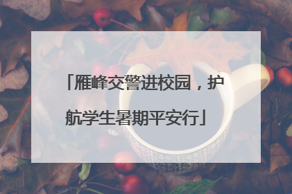 雁峰交警进校园，护航学生暑期平安行