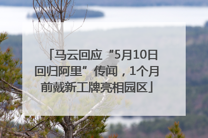 马云回应“5月10日回归阿里”传闻，1个月前戴新工牌亮相园区