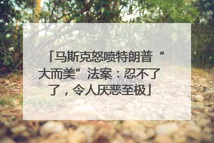 马斯克怒喷特朗普“大而美”法案：忍不了了，令人厌恶至极