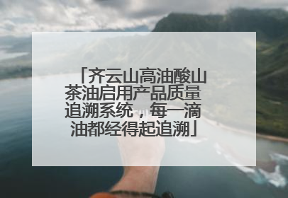 齐云山高油酸山茶油启用产品质量追溯系统，每一滴油都经得起追溯