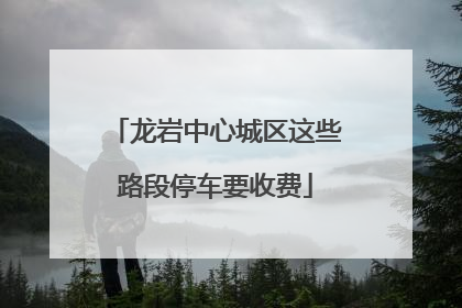 龙岩中心城区这些路段停车要收费