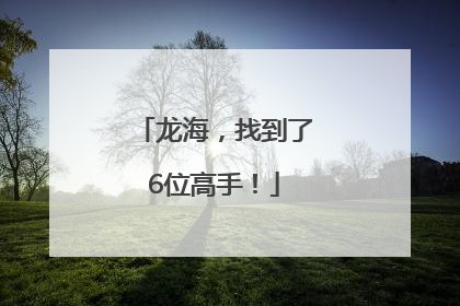 龙海，找到了6位高手！