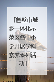 鹤壁市城乡一体化示范区各中小学开展学科素养系列活动