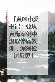 黄冈市委书记：要从黄梅案例中汲取惨痛教训，深刻检讨反思