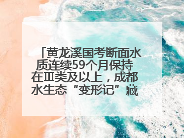 黄龙溪国考断面水质连续59个月保持在Ⅲ类及以上，成都水生态“变形记”藏着这些密码