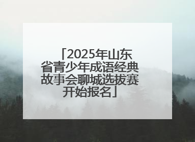 2025年山东省青少年成语经典故事会聊城选拔赛开始报名