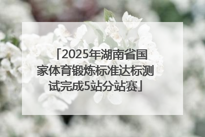 2025年湖南省国家体育锻炼标准达标测试完成5站分站赛