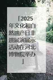 2025年文化和自然遗产日非遗展演展示活动在河北博物院举办