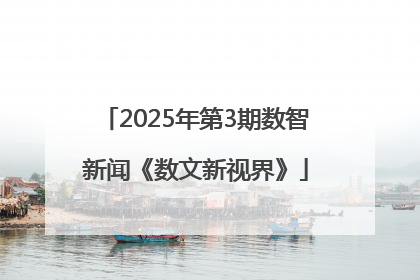 2025年第3期数智新闻《数文新视界》