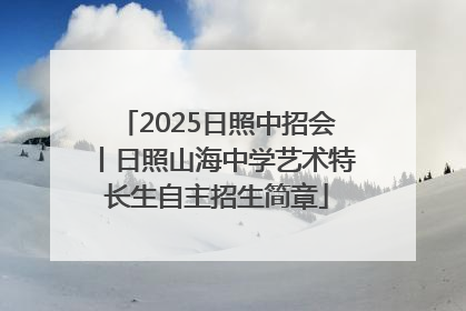 2025日照中招会丨日照山海中学艺术特长生自主招生简章