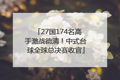 27国174名高手激战德清！中式台球全球总决赛收官