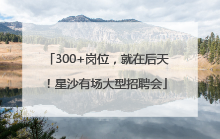 300+岗位，就在后天！星沙有场大型招聘会