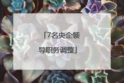 7名央企领导职务调整
