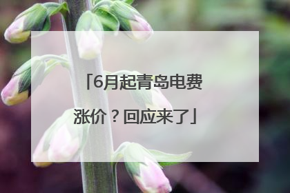 6月起青岛电费涨价？回应来了